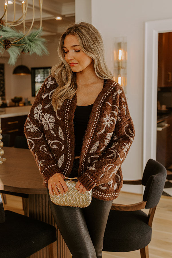 Sweet Whimsy Floral Embroidered Knit Cardigan Image - 1