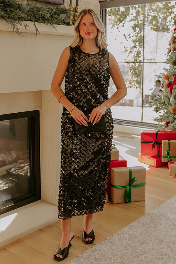 The It Girl Sequin Midi Dress Image - 1