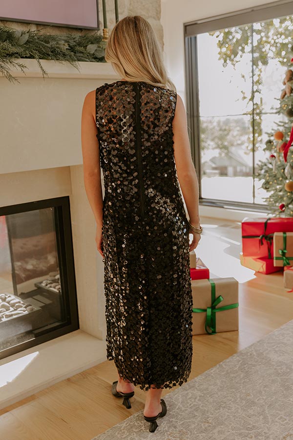 The It Girl Sequin Midi Dress Image - 4