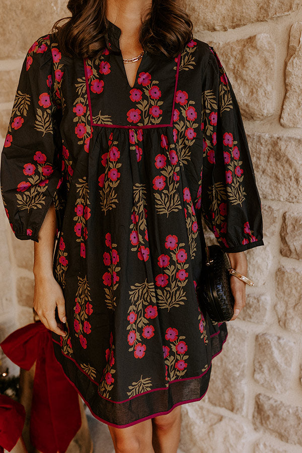 Dinner Party Chic Floral Mini Dress Image - 3