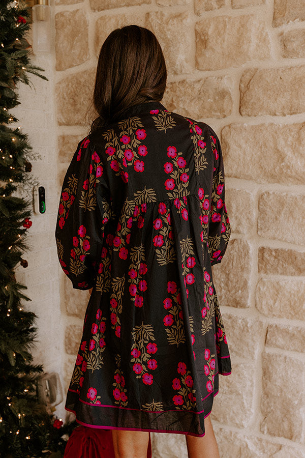 Dinner Party Chic Floral Mini Dress Image - 5