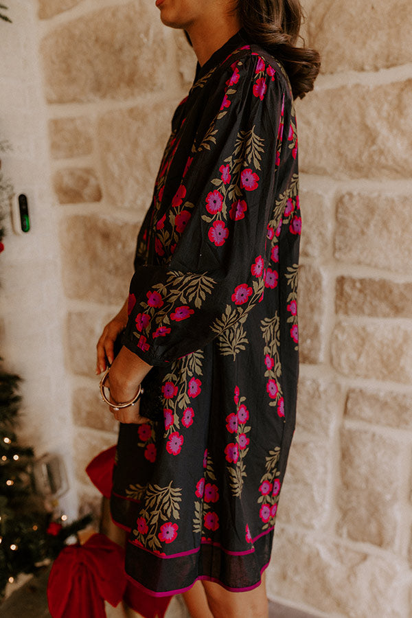 Dinner Party Chic Floral Mini Dress Image - 4