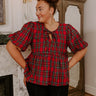 So Plaid To Meet Babydoll Top Curves Image - 1