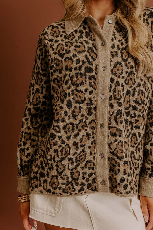 Luxe Layers Leopard Knit Cardigan Image - 4