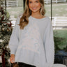 Christmas Tree Cutie Knit Sweater in Powder Blue Image - 1