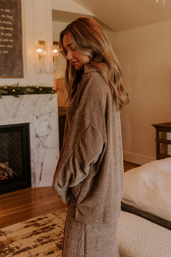 Warm Welcome Chenille Knit Sweatshirt in Mocha Image - 4