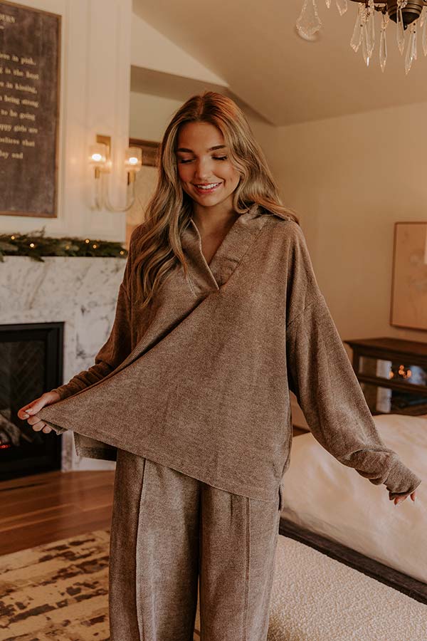 Warm Welcome Chenille Knit Sweatshirt in Mocha Image - 2