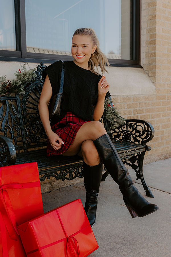 Uptown Toast Plaid Mini Skirt Image - 1