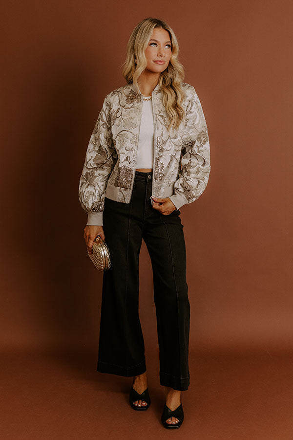 Fashion Week Chic Floral Jacquard Jacket Image - 2