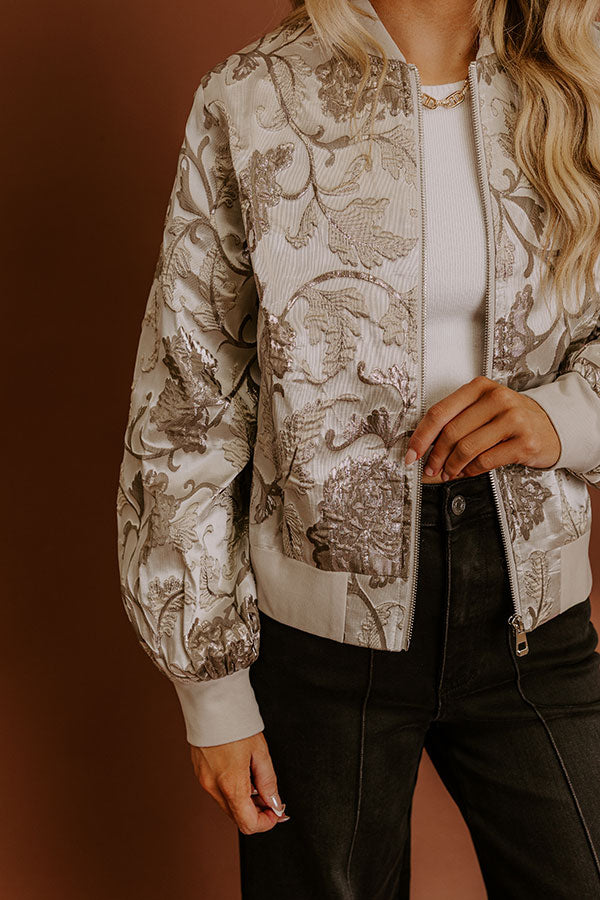 Fashion Week Chic Floral Jacquard Jacket Image - 4