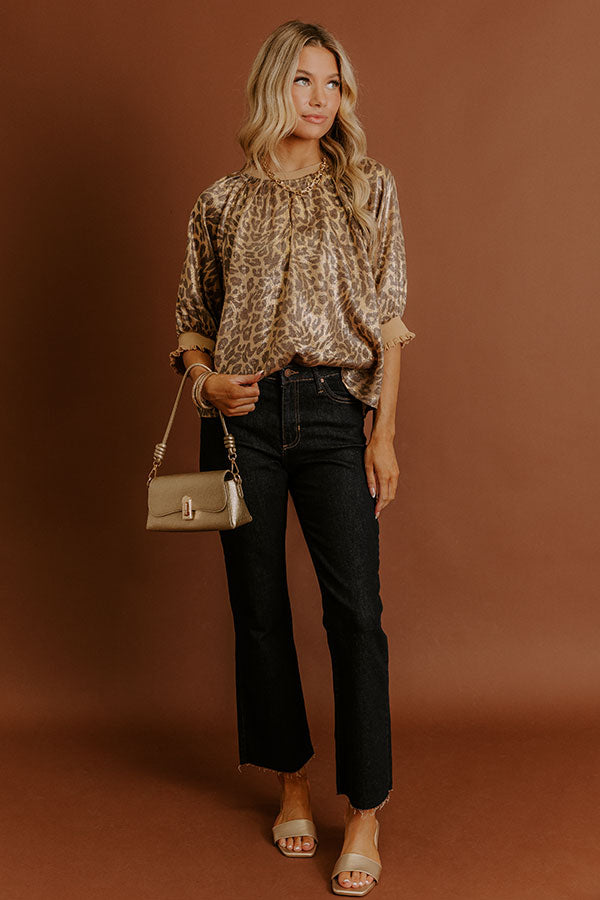 Luxe Lifestyle Metallic Leopard Top Image - 2