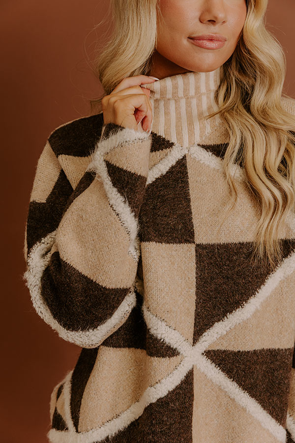 Cozy Chic Knit Sweater in Brown Image - 4
