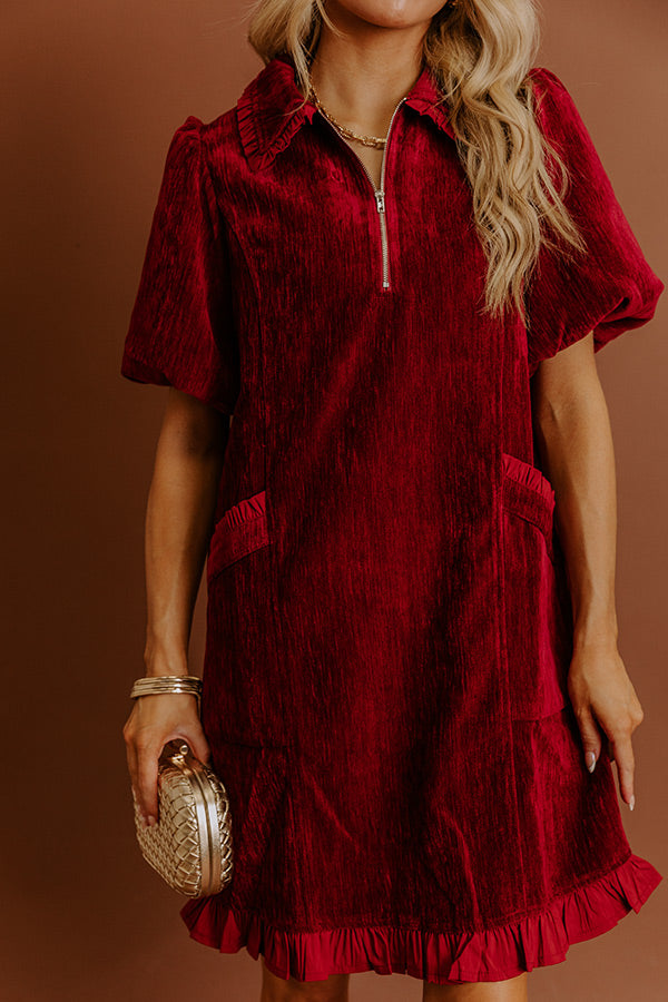 Polished Muse Velvet Mini Dress Image - 3