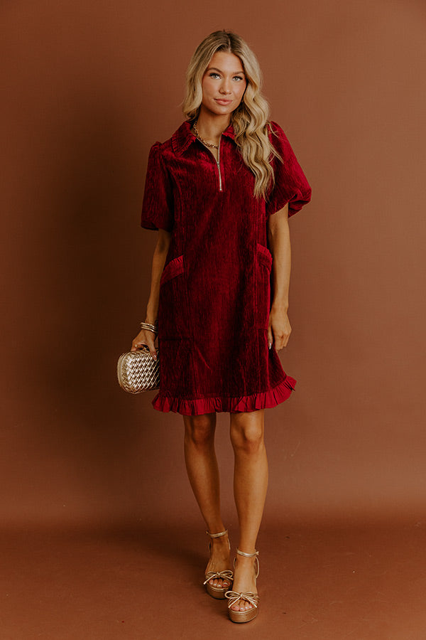 Polished Muse Velvet Mini Dress Image - 2