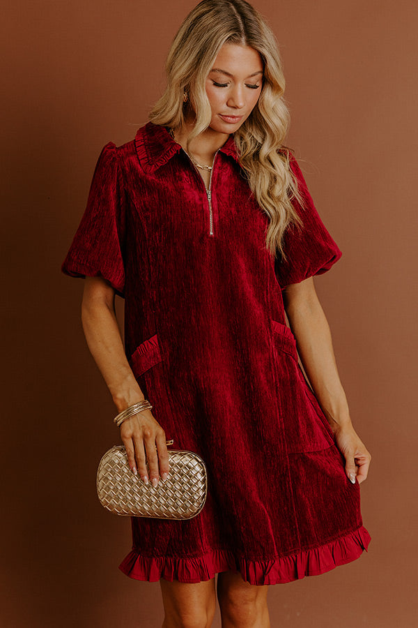 Polished Muse Velvet Mini Dress Image - 1