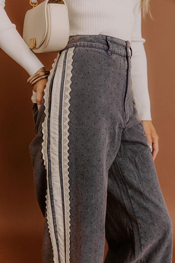 The Lala High Waist Wide Leg Vintage Wash Pants Image - 4