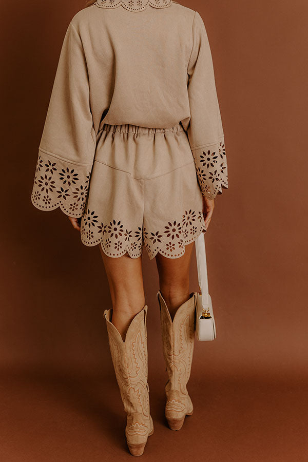 Soho Penthouse High Waist Faux Suede Shorts Image - 5