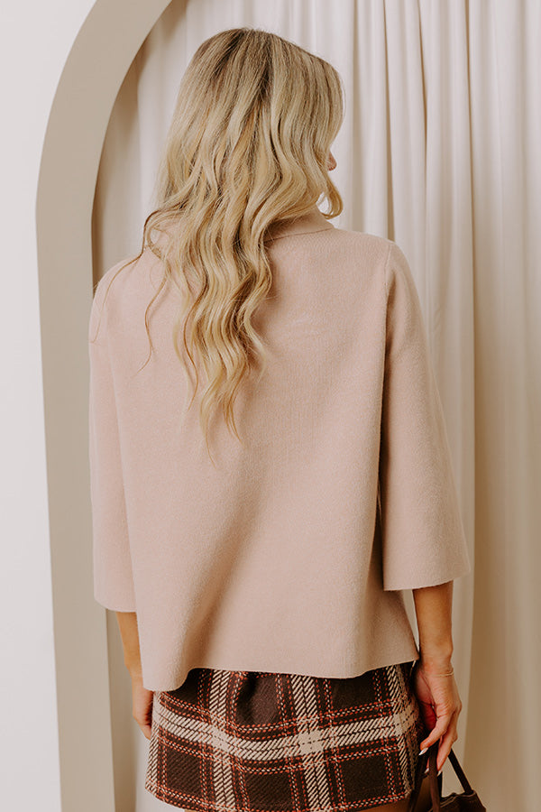 Simply Chic Sweater Top in Iced Latte Image - 3