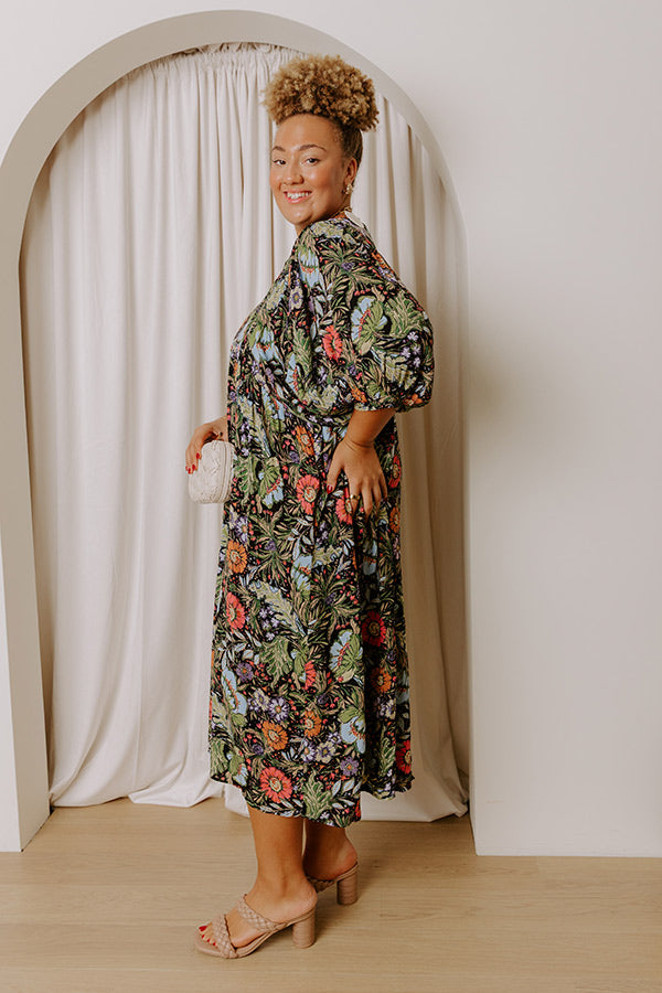 Uptown Views Floral Midi Dress Curves Image - 4