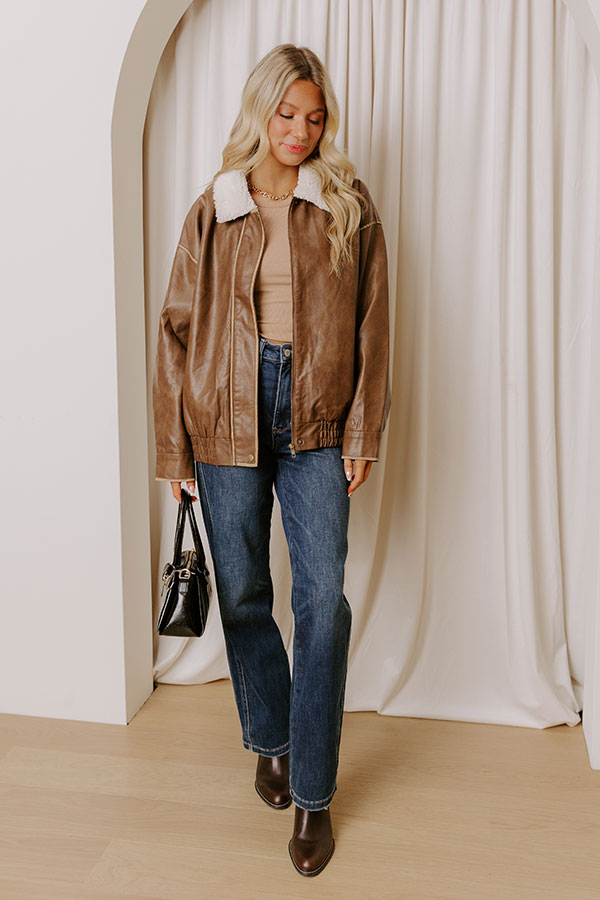 Cityscape Chic Faux Leather Jacket Image - 4