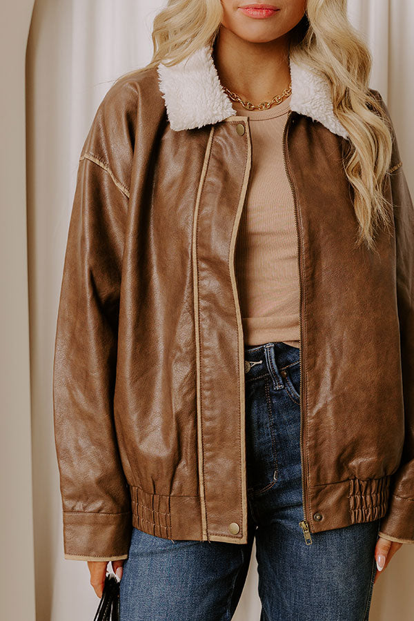 Cityscape Chic Faux Leather Jacket Image - 2