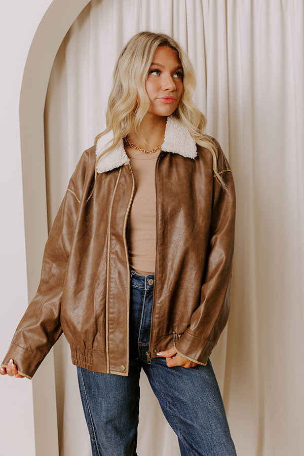 Cityscape Chic Faux Leather Jacket Image - 3