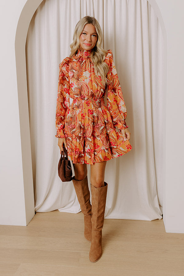 Forever Grateful Paisley Mini Dress Image - 2