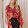 Vineyard Dreams Floral Chiffon Top Image - 1