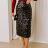 Love At First Glam High Waist Sequin Midi Skirt Image - 1
