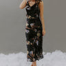 Romance In The Air Floral Velvet Burnout Midi Dress Image - 1