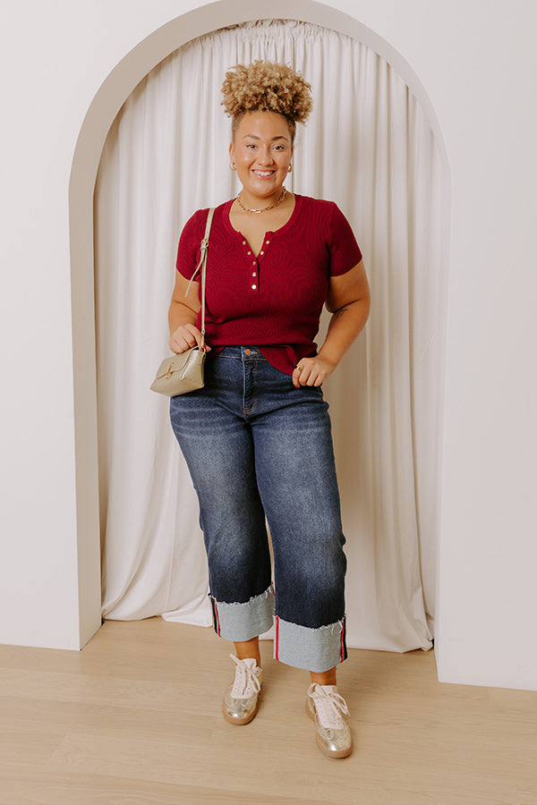 RISEN Gracelynn Midrise Wide Leg Jean Curves Image - 3
