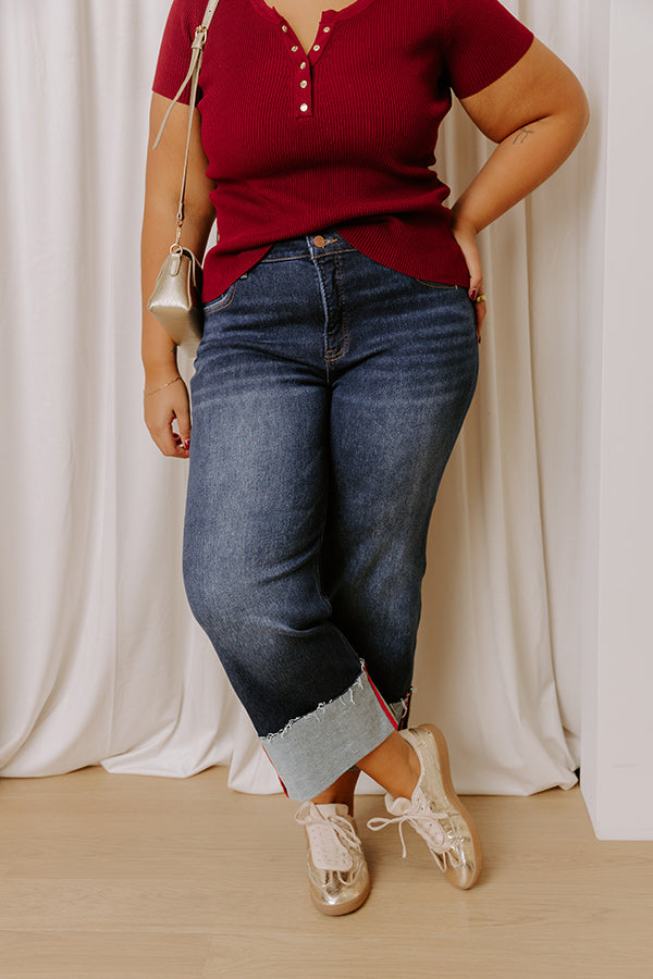 RISEN Gracelynn Midrise Wide Leg Jean Curves Image - 1