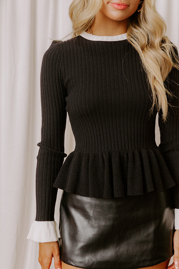 Penthouse Views Ribbed Sweater Top Image - 3