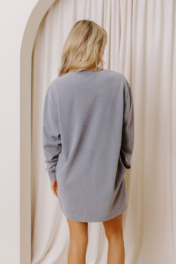 Cozy Cutie Vintage Wash Sweatshirt Mini Dress in Riverside Image - 5