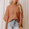 Chic Habits Cable Knit Poncho Top in Mocha Image - 1