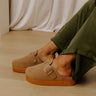 The Payton Faux Suede Platform Clogs in Camel Image - 1