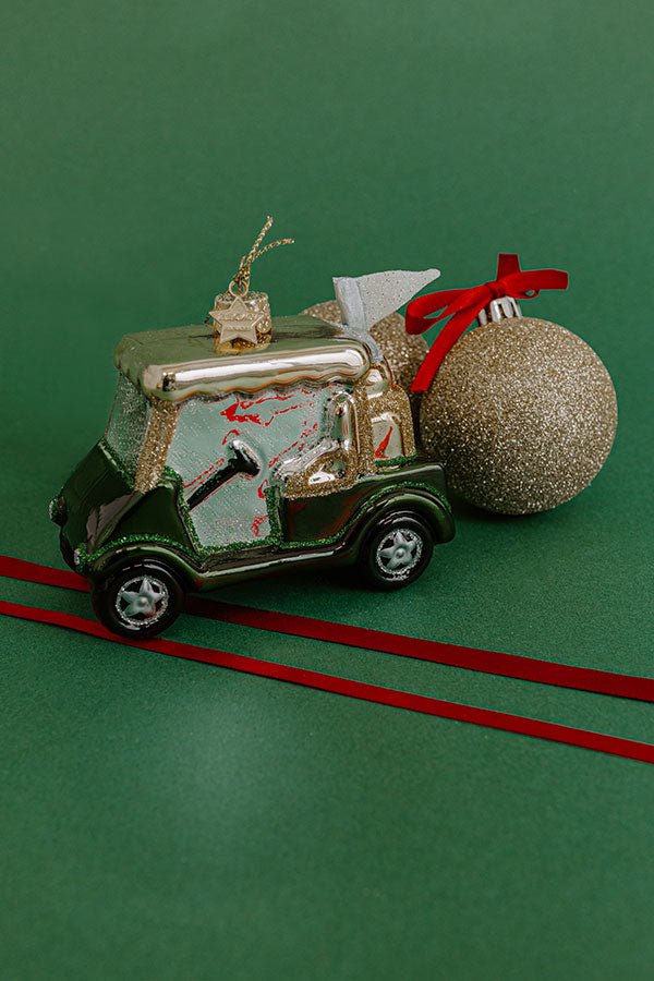 Vondels Glass Golf Cart Ornament Image - 1