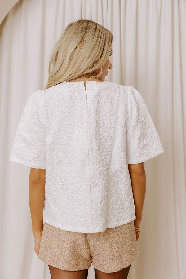 Bows and Bliss Floral Jacquard Top Image - 5