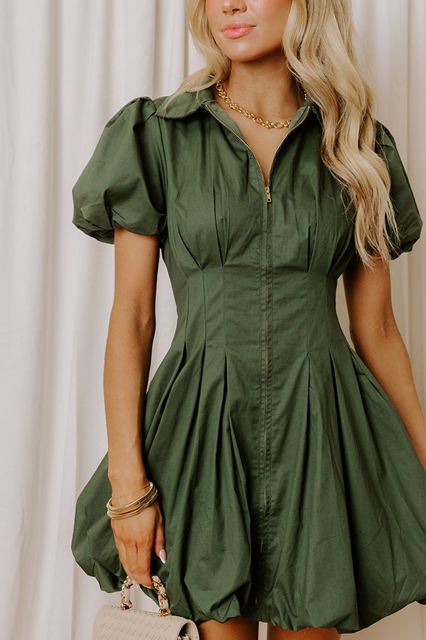 Cranberry Martini Mini Dress in Hunter Green Image - 3