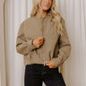 Evening Chill Quilted Jacket in Olive Image - 1