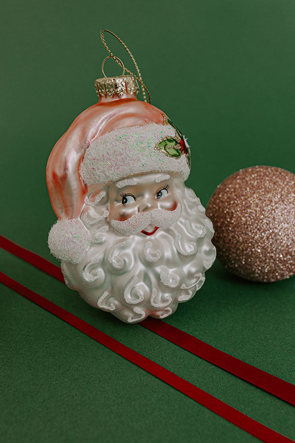 Santa Clause Chic Glass Ornament Image - 1