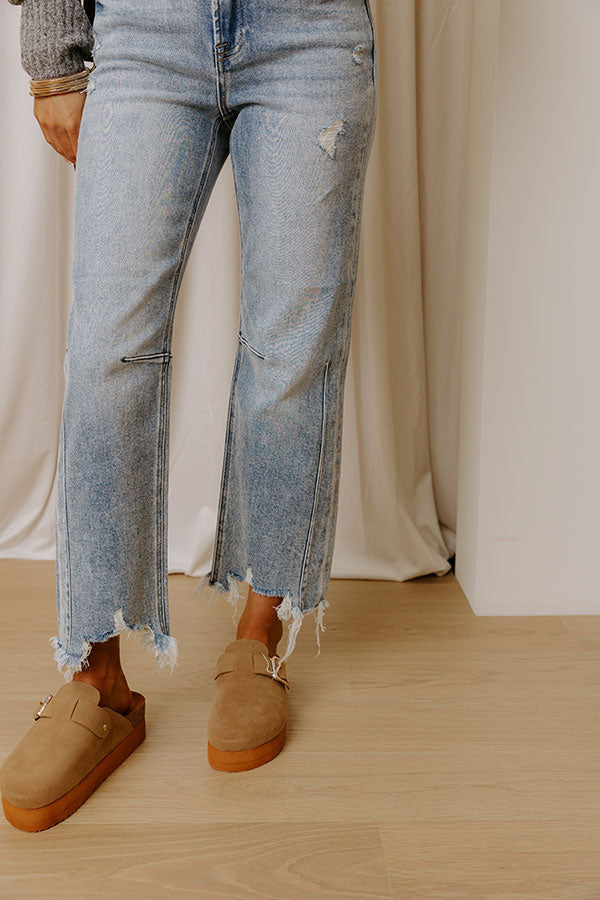 RISEN Victoria High Waist Distressed Straight Leg Jean Image - 2