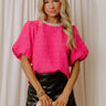 Wrapped in Tweed Pearl Embellished Top in Pink Image - 1