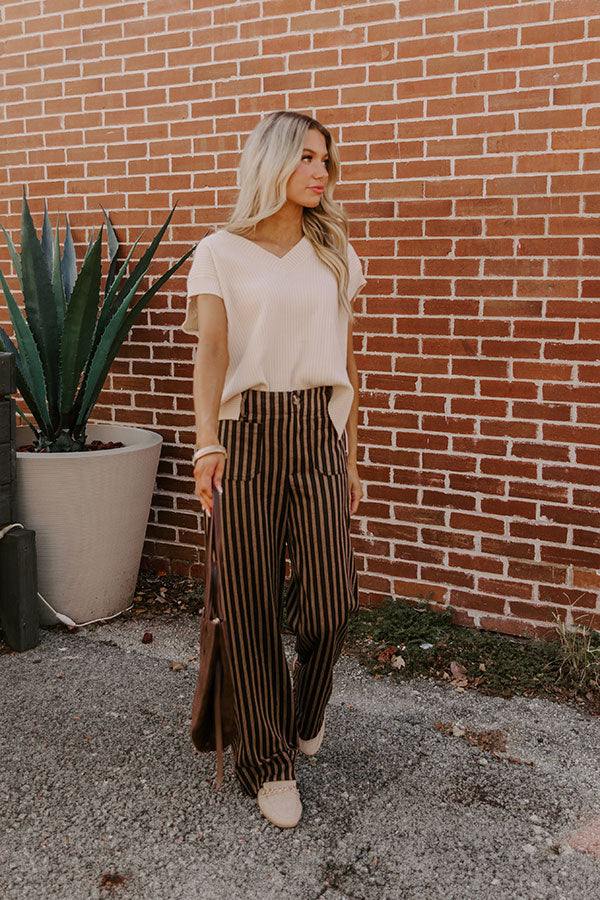 The Willow High Waist Stripe Pants Image - 1