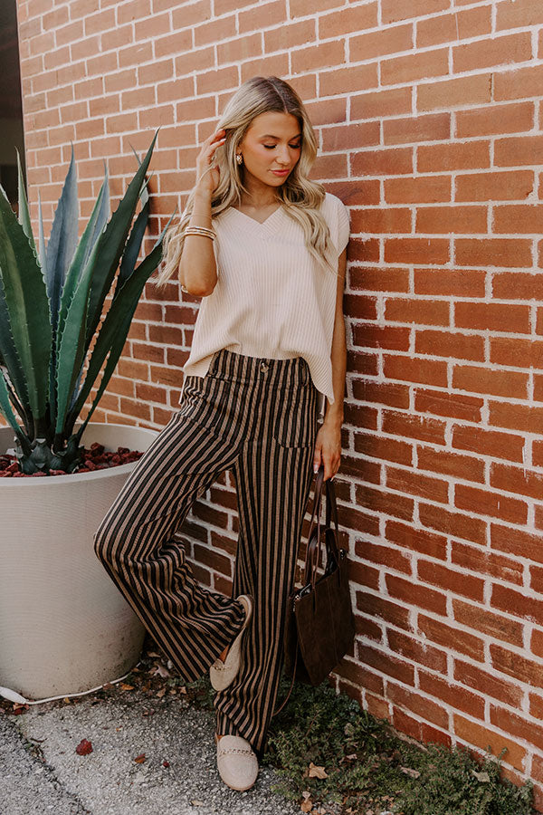 The Willow High Waist Stripe Pants Image - 3
