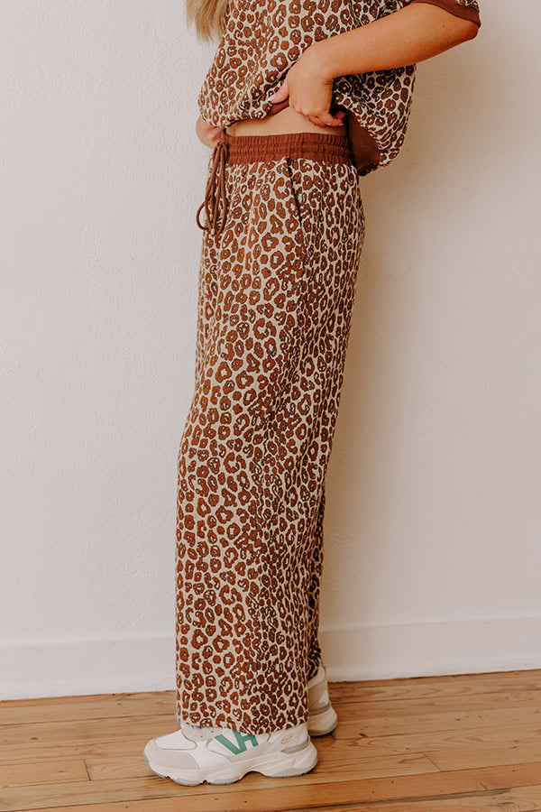 Wild Whisper High Waist Jacquard Wide Leg Pants Image - 3