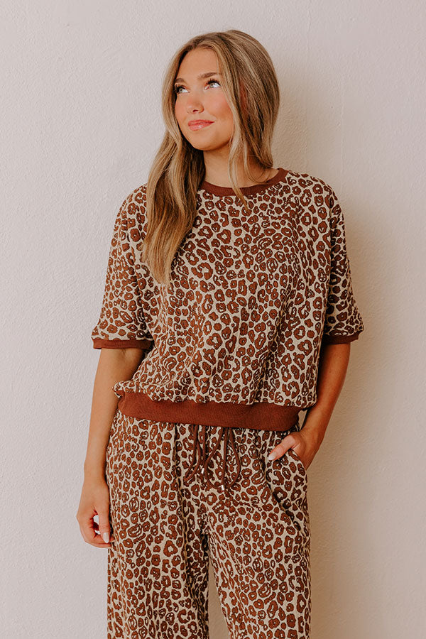 Wild Whisper Leopard Jacquard Top Image - 4