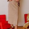 Falling for Cozy High Waist Knit Midi Skirt in Iced Mocha Image - 1