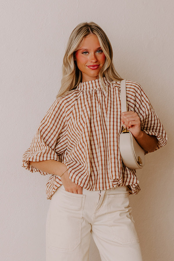 Oxford Charm Gingham Top Image - 1