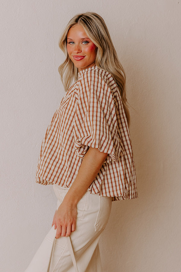 Oxford Charm Gingham Top Image - 5